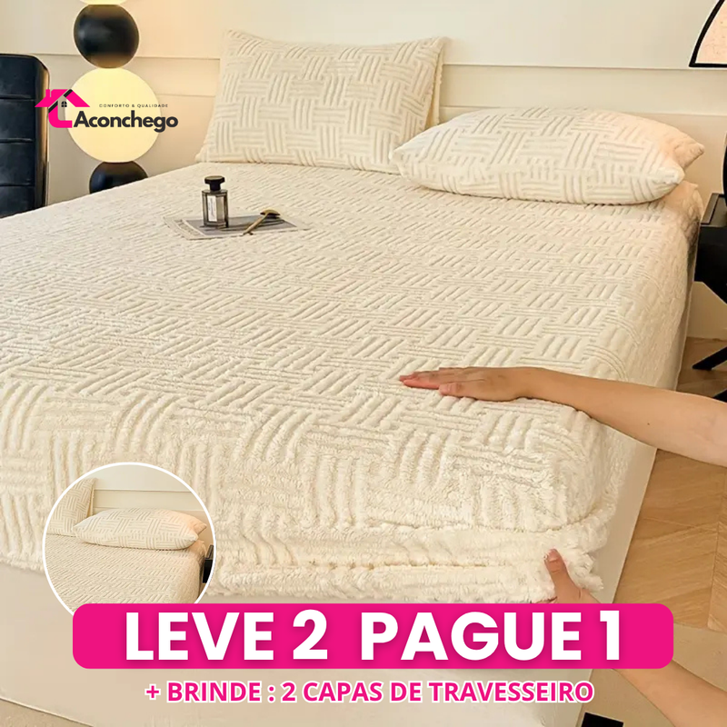 [Leve 2 Pague 1] Roupa de Cama Aconchego Lumy em Algodão (Sensação Única de Conforto e Elegância!) +BRINDES: 2 Capas Para Travesseiros