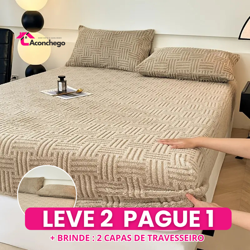 [Leve 2 Pague 1] Roupa de Cama Aconchego Lumy em Algodão (Sensação Única de Conforto e Elegância!) +BRINDES: 2 Capas Para Travesseiros