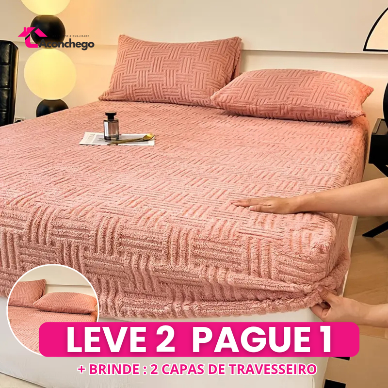 [Leve 2 Pague 1] Roupa de Cama Aconchego Lumy em Algodão (Sensação Única de Conforto e Elegância!) +BRINDES: 2 Capas Para Travesseiros