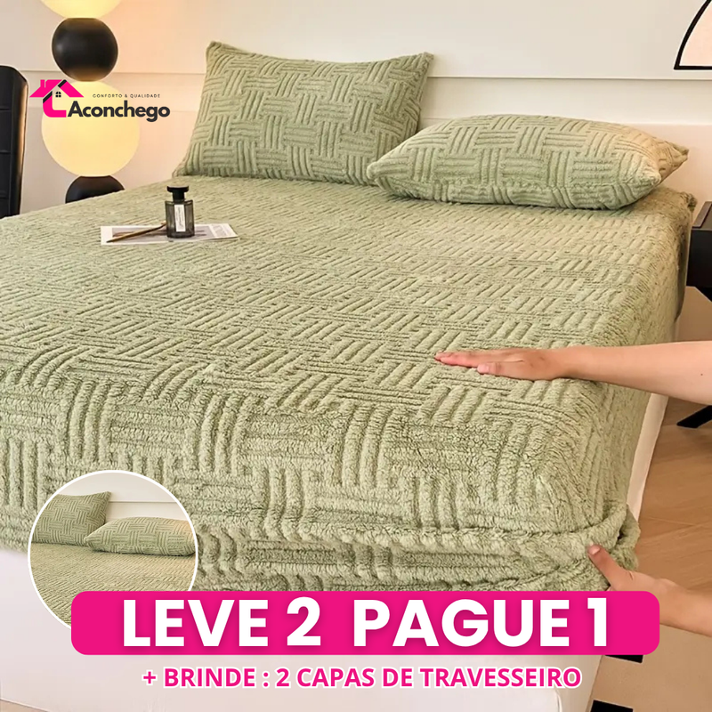 [Leve 2 Pague 1] Roupa de Cama Aconchego Lumy em Algodão (Sensação Única de Conforto e Elegância!) +BRINDES: 2 Capas Para Travesseiros