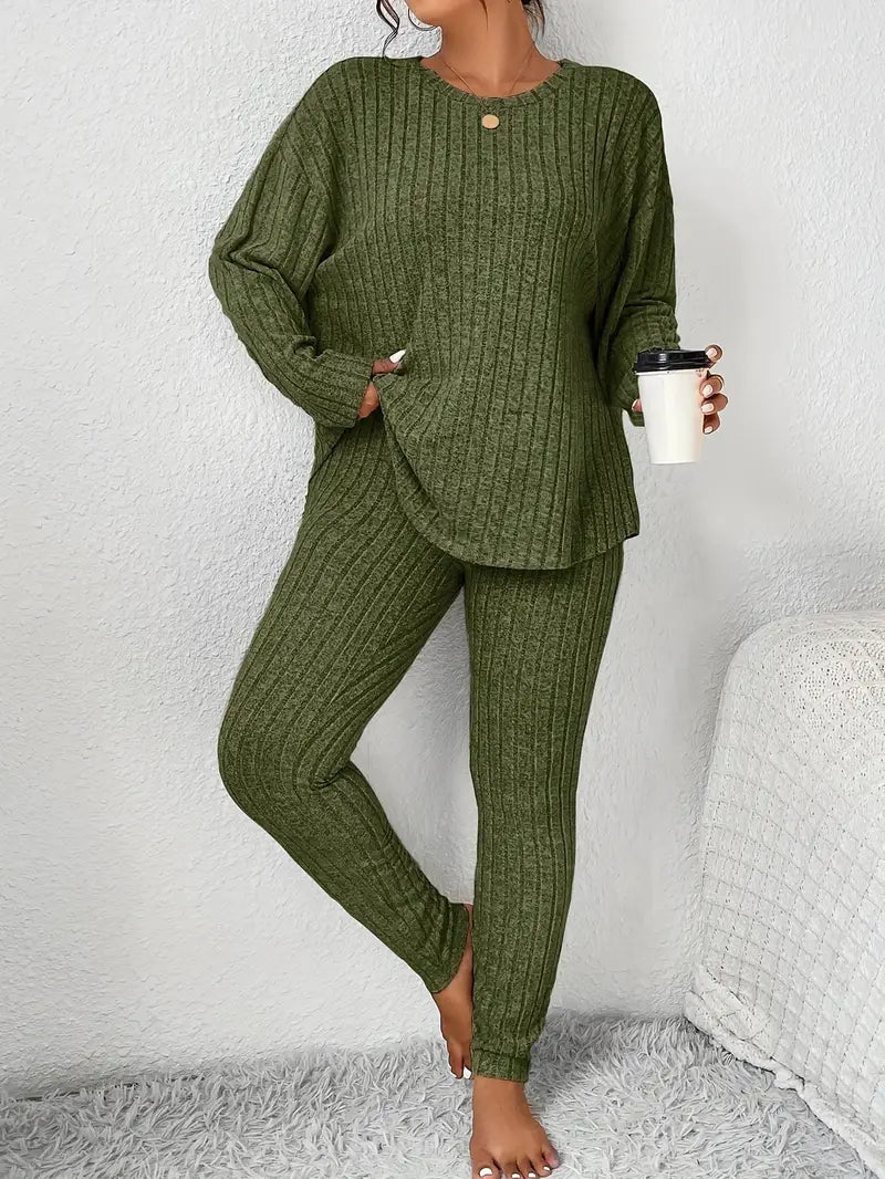 [Leve 2 Pague 1] Pijama Feminino Inverno Aconchegante (Frescor no toque, calor por dentro) + BRINDE: 1 Pantufa Nuvem Antifrío