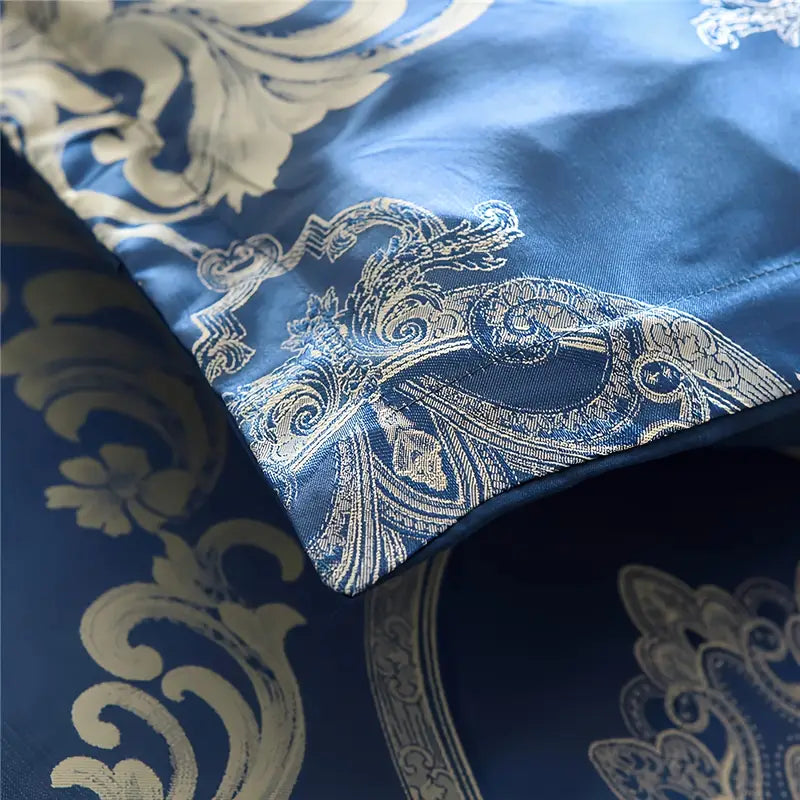 [Leve 2 Pague 1] Roupa de Cama Jacquard em Tecido Nobre (Seu Quarto com o Clima da Alta Costura!) +3 BRINDES: 2 Capas de Travesseiro e Edredom