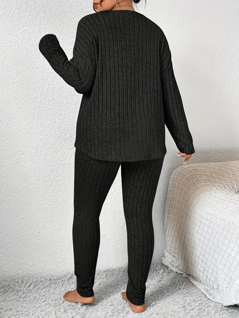[Leve 2 Pague 1] Pijama Feminino Inverno Aconchegante (Frescor no toque, calor por dentro) + BRINDE: 1 Pantufa Nuvem Antifrío