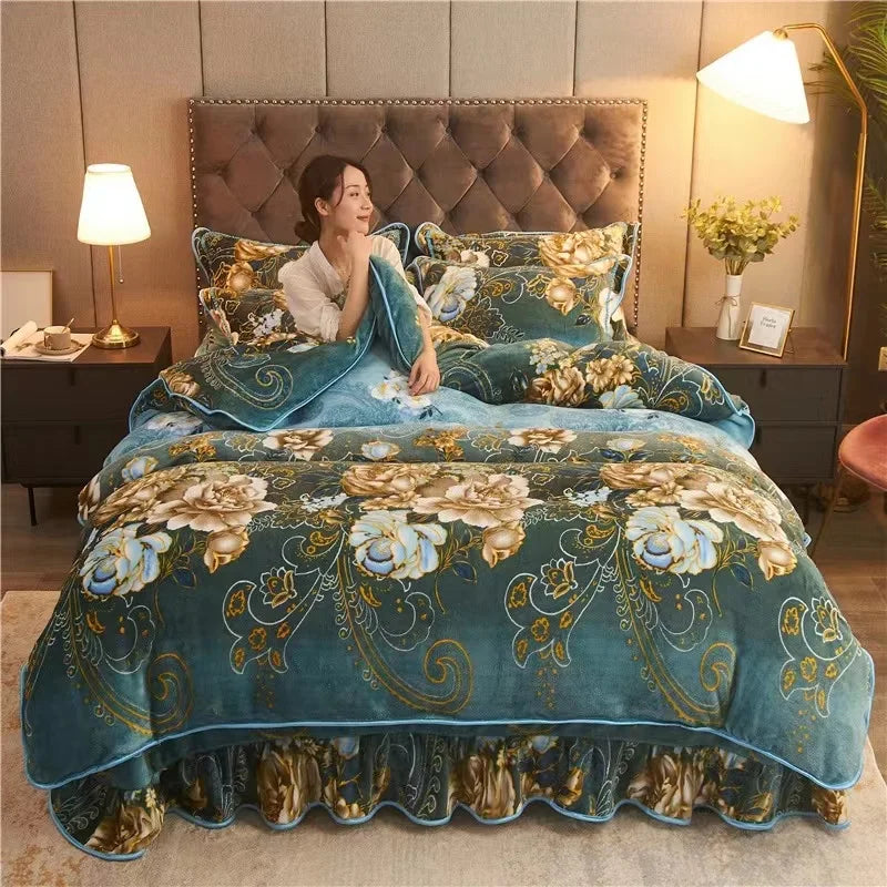[Leve 2 Pague 1] Roupa de Cama Verona em Tecido Nobre (A Nobreza que seu Quarto Precisa!) +3BRINDES: 2 Capas de Travesseiro e Edredon
