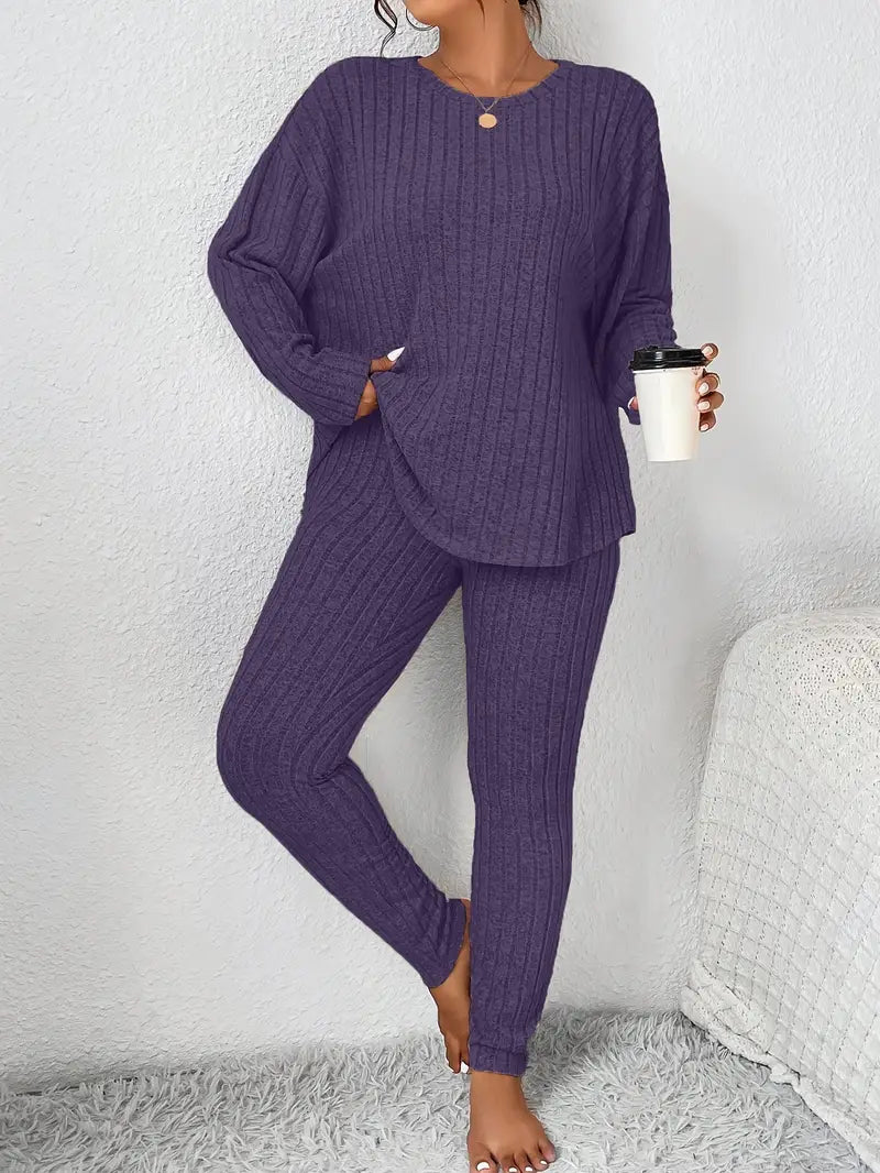[Leve 2 Pague 1] Pijama Feminino Inverno Aconchegante (Frescor no toque, calor por dentro) + BRINDE: 1 Pantufa Nuvem Antifrío