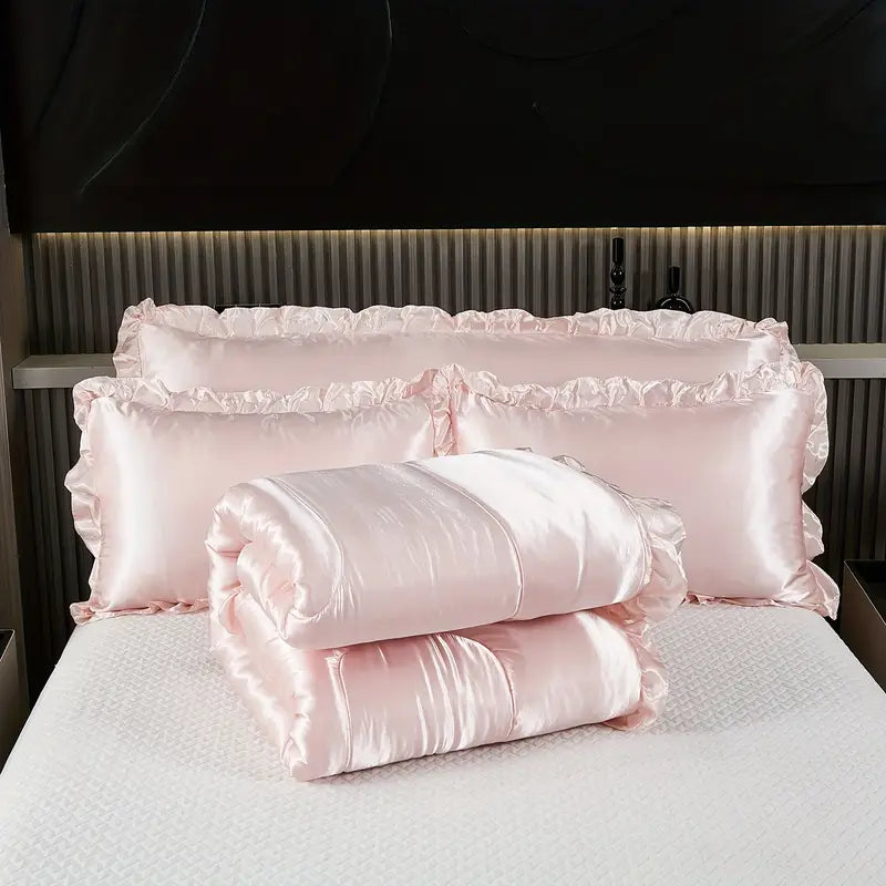 [Leve 2 Pague 1] Roupa de Cama Rainha em Cetim Tecido Nobre (Elegância e Conforto dignos da Riviera!) +3 BRINDES: 2 Capas de Travesseiro e Edredom